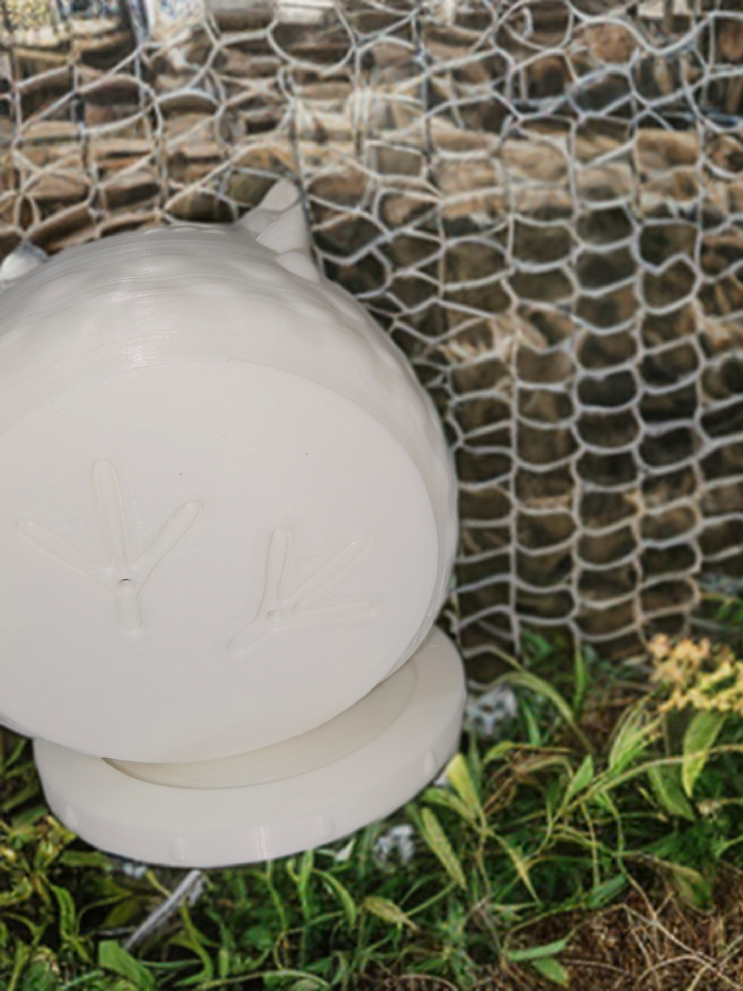 Chicken Planter – White | Cute Indoor Plant Pot with Drainage | Farmhouse Decor | Unique Gift for Plant Lovers