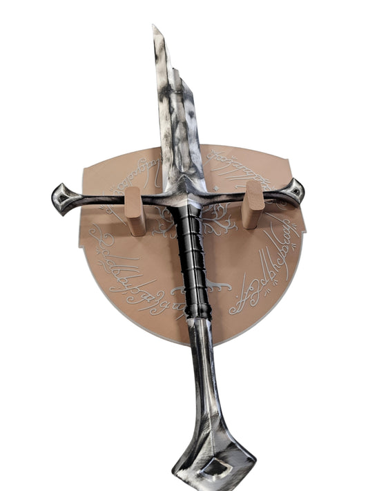Legendary LOTR Broken Sword & Wall-Mount Shield Set – Replica Narsil
