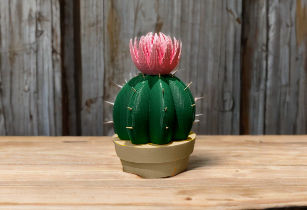 Desert Bloom Cactus Toothpick Holder – 3D Printed Desk Tabletop Kitchen Decor