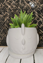 Chicken Planter – White | Cute Indoor Plant Pot with Drainage | Farmhouse Decor | Unique Gift for Plant Lovers